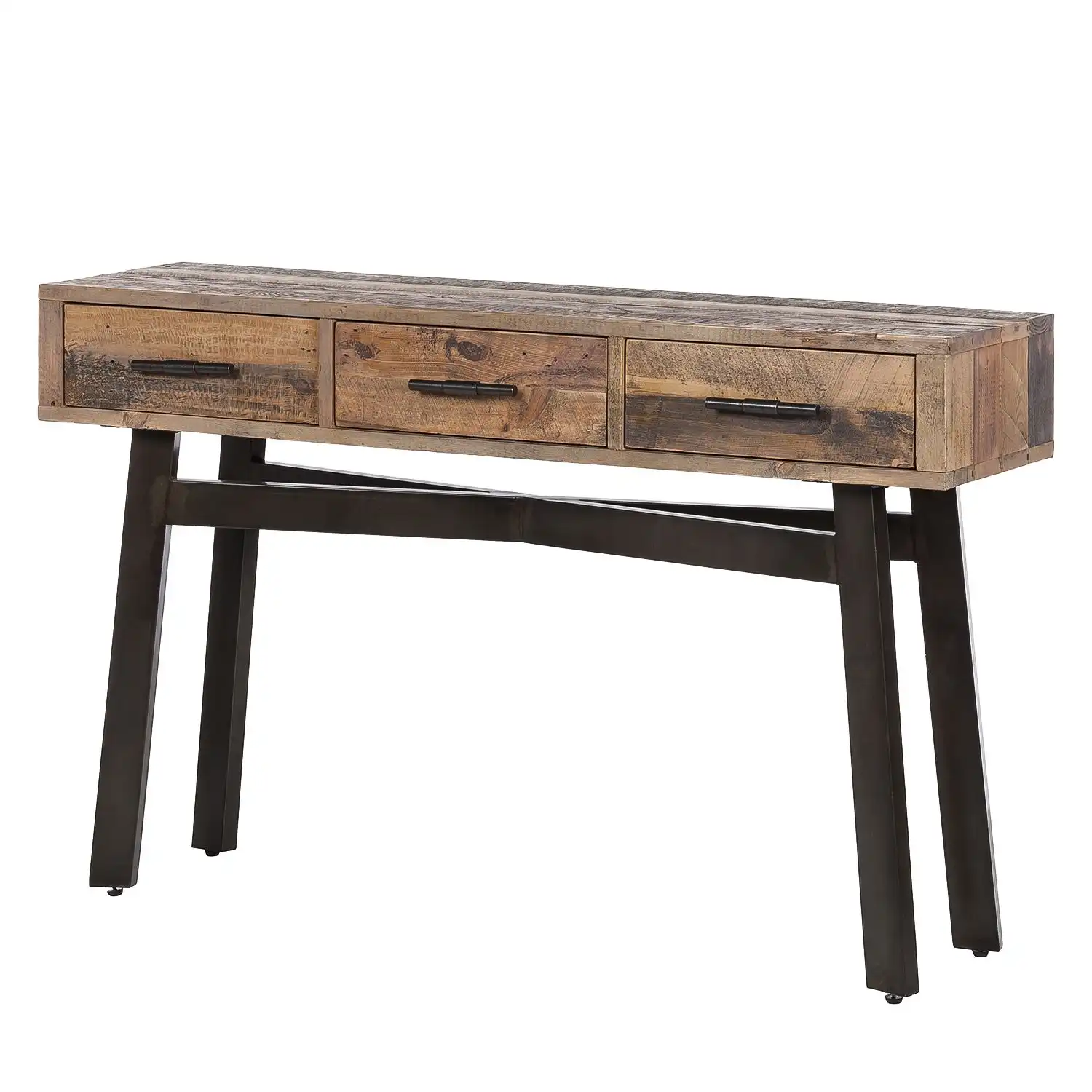 Reclaimed Wood Console Table with 3 drawers
(KD) - popular handicrafts